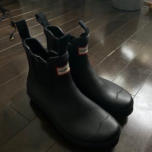 Hunter Black Chelsea Boots (Rainboots)